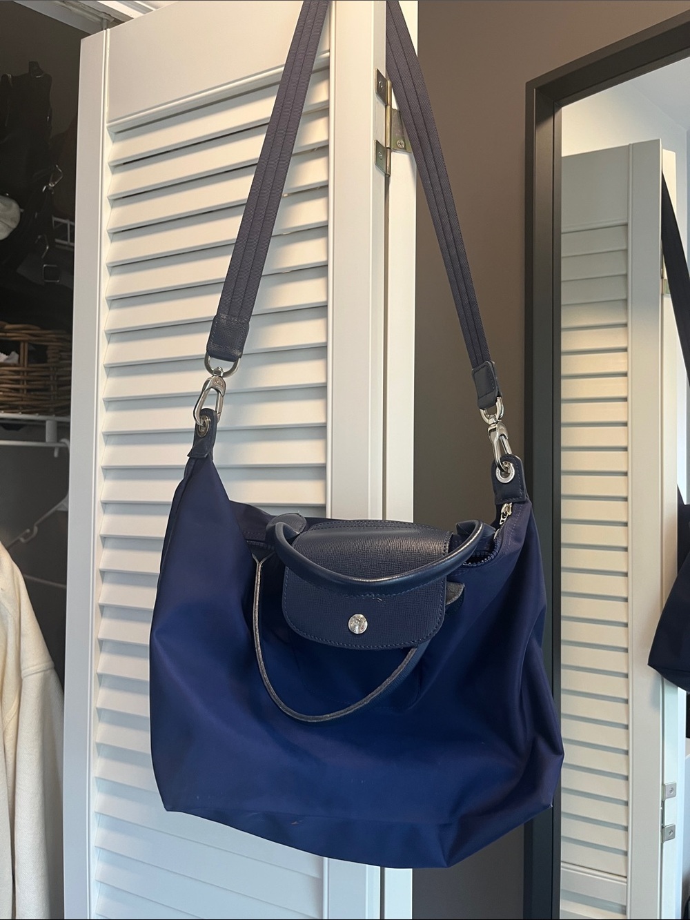 Longchamp Navy Blue Le Pliage Shoulder Bag